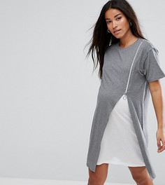 Платье с молнией сбоку ASOS Maternity NURSING - Розовый