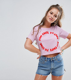 Футболка с принтом Cute ASOS PETITE - Розовый