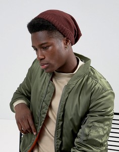 Бордовая шапка-бини ASOS - Красный
