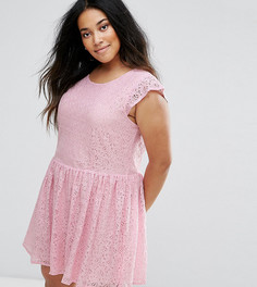 Короткое приталенное платье из кружева Diya - Розовый