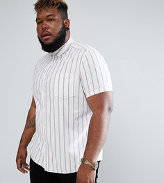 Эластичная зауженная рубашка в полоску ASOS PLUS - Красный
