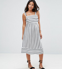 Платье миди в полоску New Look Maternity - Белый