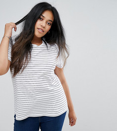 Футболка в полоску с круглым вырезом ASOS CURVE Ultimate - Мульти