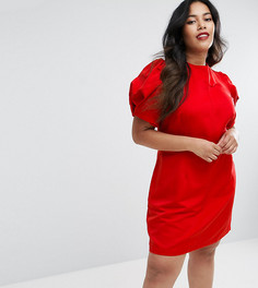 Платье-футляр с пышными рукавами ASOS CURVE - Красный