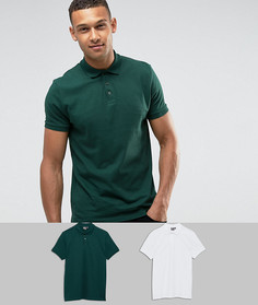 Набор из 2 трикотажных футболок-поло ASOS - СКИДКА - Мульти