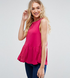 Топ без рукавов с оборками ASOS TALL - Розовый