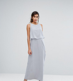 Платье макси 2 в 1 с отделкой Silver Bloom - Серый