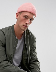 Розовая шапка-бини ASOS - Розовый