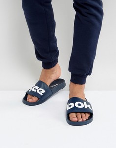 Темно-синие шлепанцы с логотипом Reebok BS8186 - Темно-синий