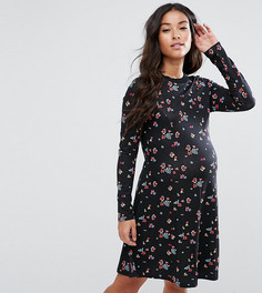 Приталенное платье с цветочным принтом ASOS Maternity PETITE - Мульти