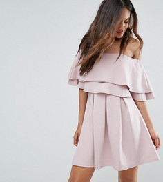 Платье мини с открытыми плечами ASOS TALL - Фиолетовый