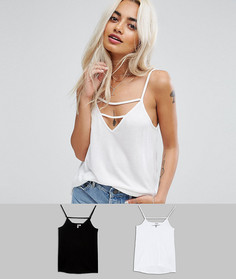 2 топа с бретелями решеткой ASOS PETITE The Ultimate - Скидка 10 - Мульти