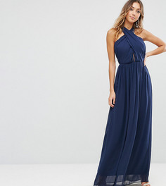 Платье макси из шифона ASOS TALL - Темно-синий
