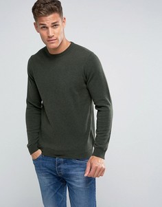Джемпер из 100% мериносовой шерсти цвета хаки United Colors of Benetton - Зеленый