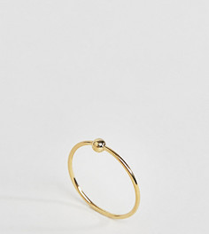 Серебряное кольцо с золотистым покрытием ASOS - Золотой