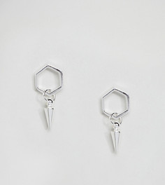 Серебряные серьги-гвоздики с шипами ASOS - Серебряный