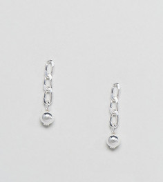 Серебряные серьги с цепочками ASOS - Серебряный