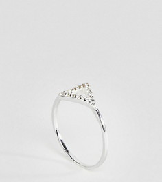 Серебряное треугольное кольцо ASOS - Серебряный