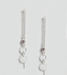 Серебряные серьги с тремя дисками ASOS - Серебряный