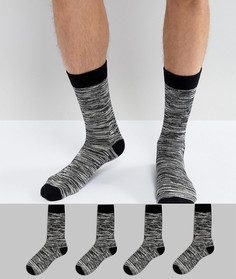 4 пары меланжевых носков Jack &amp; Jones - Серый