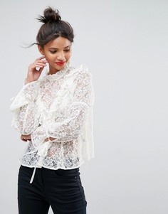 Кружевная блузка ASOS - Кремовый