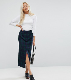 Юбка-карандаш в клетку тартан ASOS PETITE Tailored - Мульти