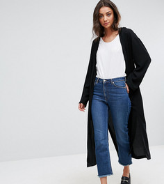 Приталенное легкое пальто без застежки ASOS TALL - Черный