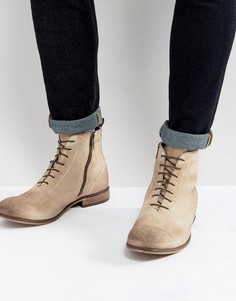 Замшевые ботинки на шнуровке ASOS - Светло-серый