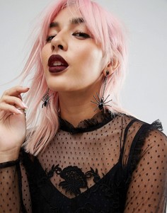 Серьги с пауком ASOS Halloween - Серебряный