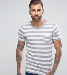 Футболка в полоску с карманом Jack &amp; Jones Vintage - Серый