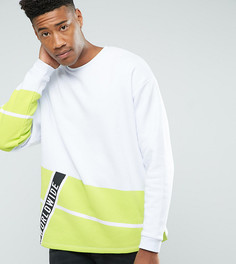 Оверсайз-свитшот с флуоресцентным принтом ASOS TALL - Белый