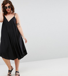 Пляжное платье на бретельках ASOS CURVE - Черный