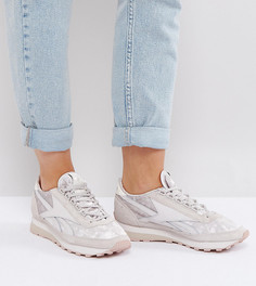 Сиреневые кроссовки из бархата Reebok Classic - Фиолетовый