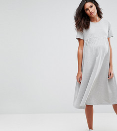 Свободное платье миди ASOS Maternity Ultimate - Серый