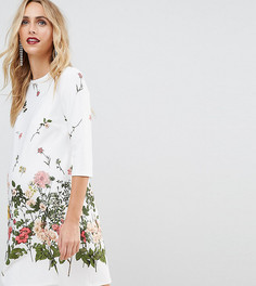 Платье А-силуэта с цветочным принтом ASOS Maternity - Белый