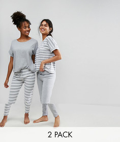 Набор из 2 пижам с футболкой и леггинсами ASOS - Мульти