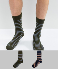 2 пары носков в полоску Selected Homme - Мульти