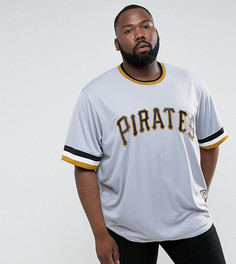 Серая бейсбольная футболка Majestic PLUS MLB Pittsburgh Pirates - Серый