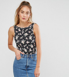 Боди с V-образным вырезом на спине и принтом ASOS TALL - Мульти