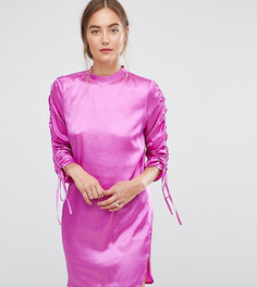 Платье мини А-силуэта с завязками на рукавах ASOS TALL - Розовый