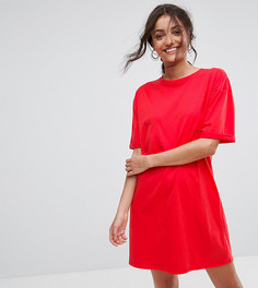 Платье-футболка с отворотами на рукавах ASOS TALL - Красный