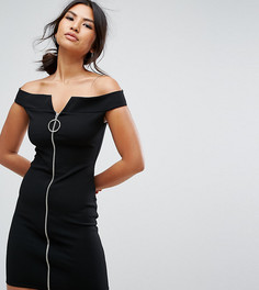 Платье с молнией спереди Missguided - Черный