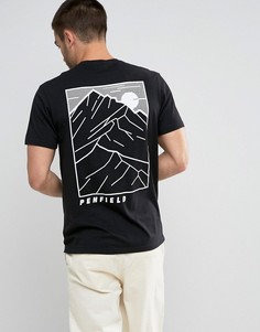 Черная футболка классического кроя с принтом на спине Penfield - Черный
