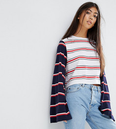 Топ в полоску с оверсайз-рукавами ASOS PETITE - Мульти