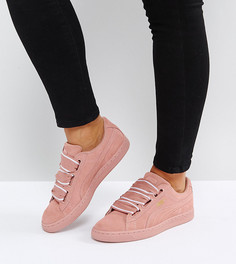 Розовые замшевые кроссовки Puma - Розовый