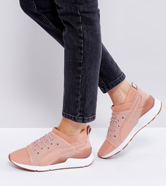 Розовые кроссовки на шнуровке Puma Pearl - Розовый