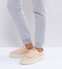 Кроссовки персикового цвета на плоской платформе с ремешками Puma Select Premium - Розовый