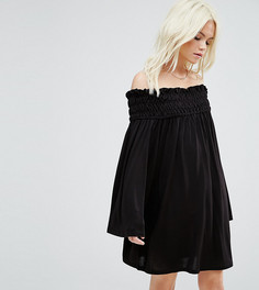 Свободное платье с расклешенными рукавами ASOS PETITE - Черный