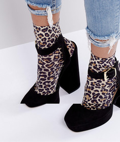 Носки с леопардовым принтом ASOS - Мульти