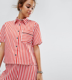 Свободная рубашка с кантом на одном кармане Reclaimed Vintage Inspired - Красный